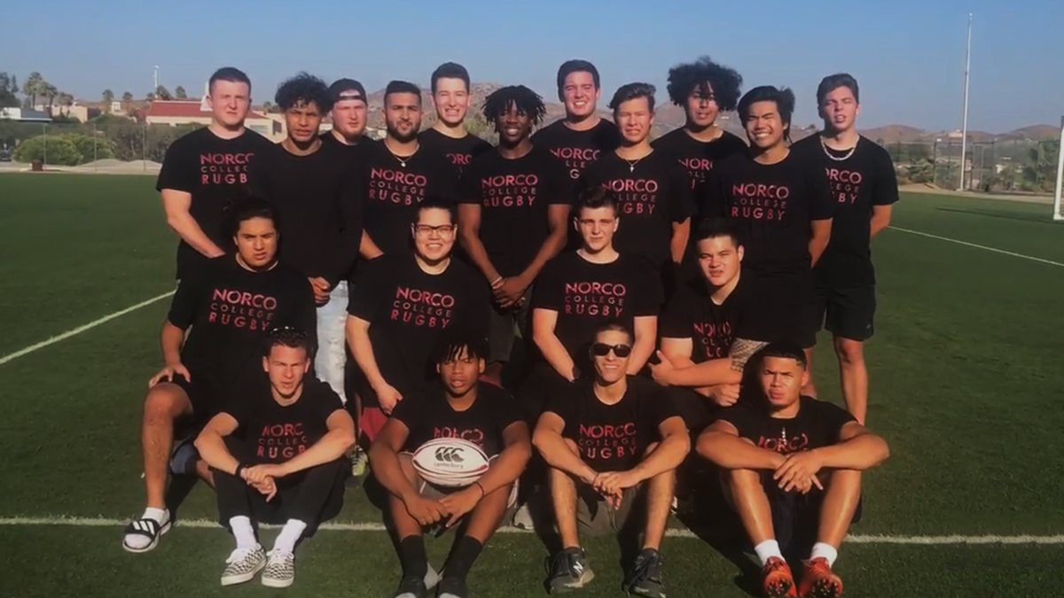 Rugby team after Blast Athletics fundraiser event. 